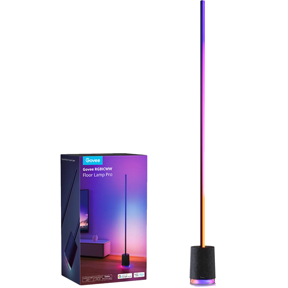 מנורת רצפה עם רמקול Govee H6079 RGBICWW Floor Lamp Pro - צבע שחור שנה אחריות ע
