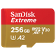 כרטיס זיכרון SanDisk Extreme microSDXC UHS-I 256GB SDSQXAV-256G-GN6MN - צבע אדום וזהב אחריות לכל חיי המוצר ע"י היבואן הרשמי