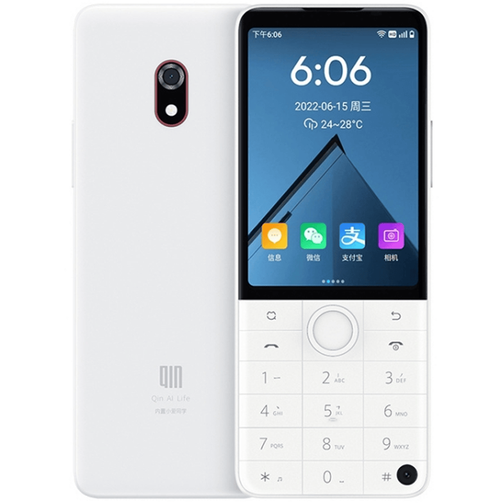טלפון סלולרי כשר עם מסך מגע Qin F22 Pro 64GB 4GB RAM - צבע לבן שנה אחריות