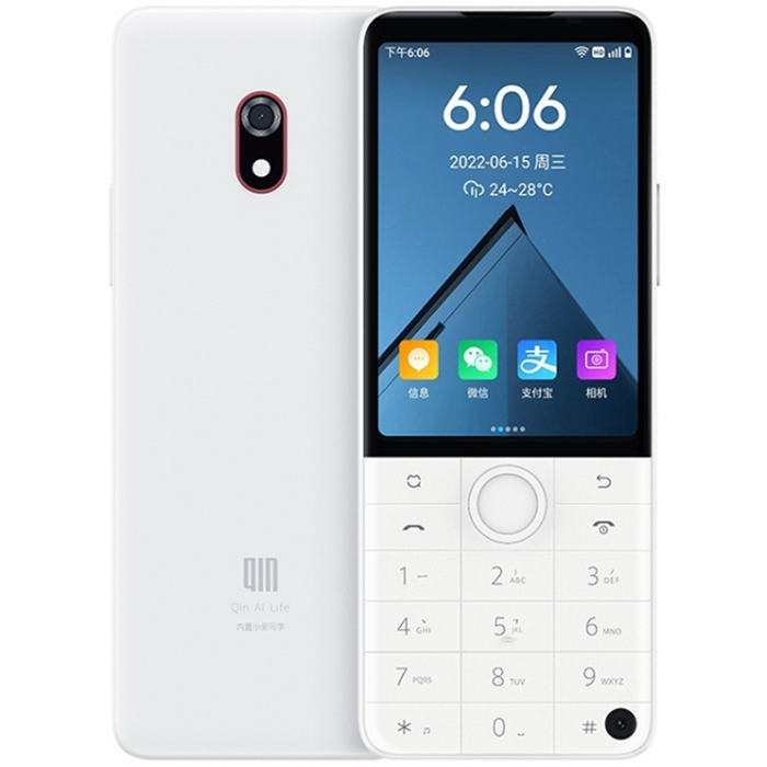 טלפון סלולרי כשר עם מסך מגע Qin F22 Pro 64GB 4GB RAM - צבע לבן שנה אחריות