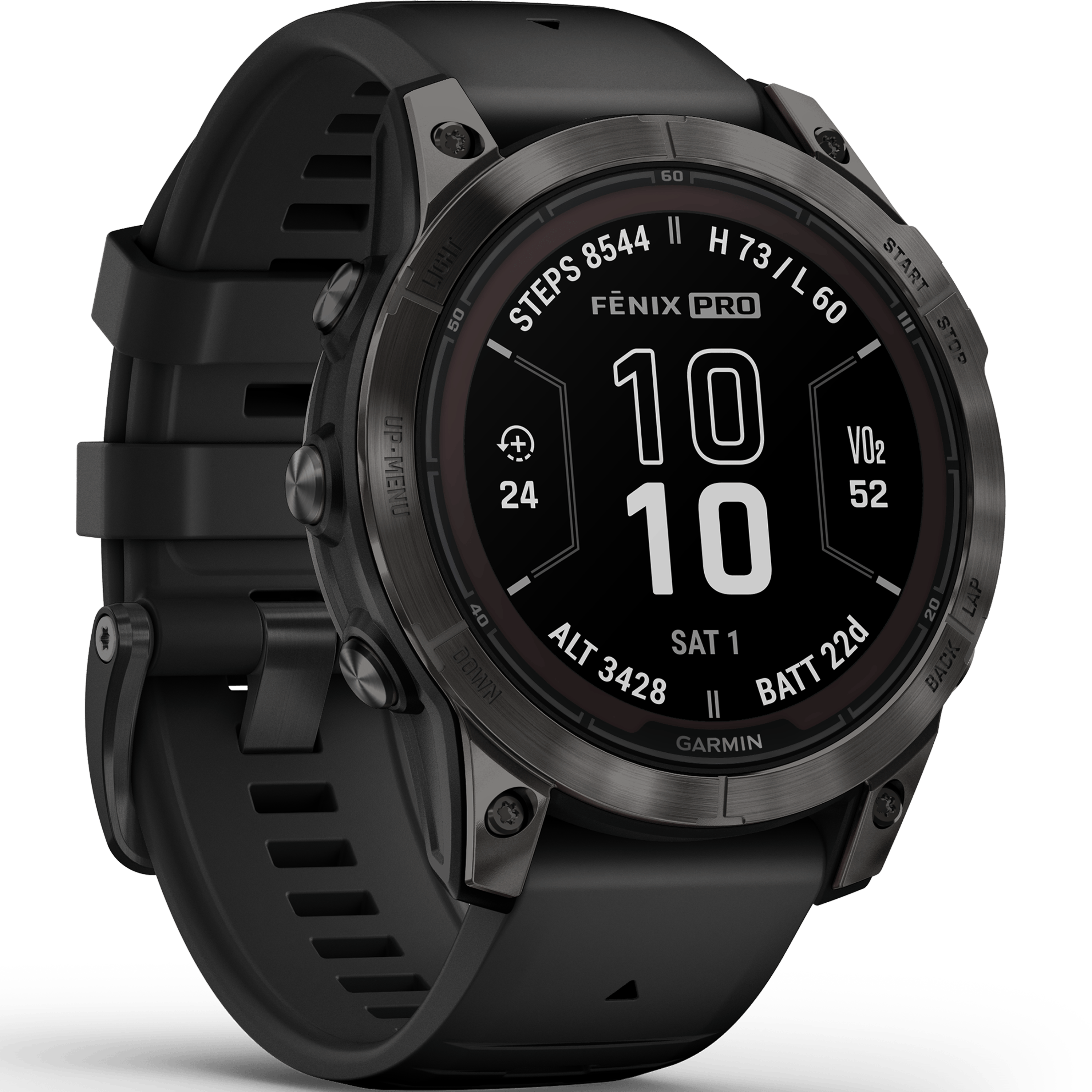 שעון ספורט חכם Garmin Fenix 7 Pro Sapphire Solar Titanium 47mm - צבע שחור פחם שנתיים אחריות ע