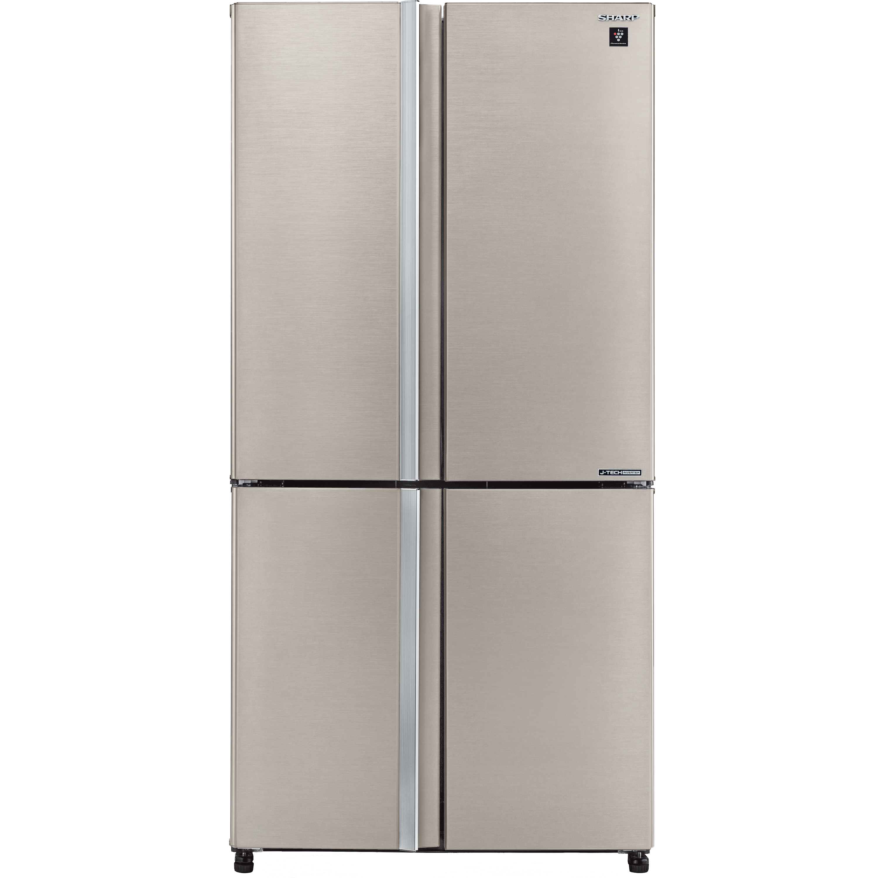 מקרר 4 דלתות מקפיא תחתון 611 ליטר נטו Sharp SJ-FERN87V-BS - גימור נירוסטה אחריות ע