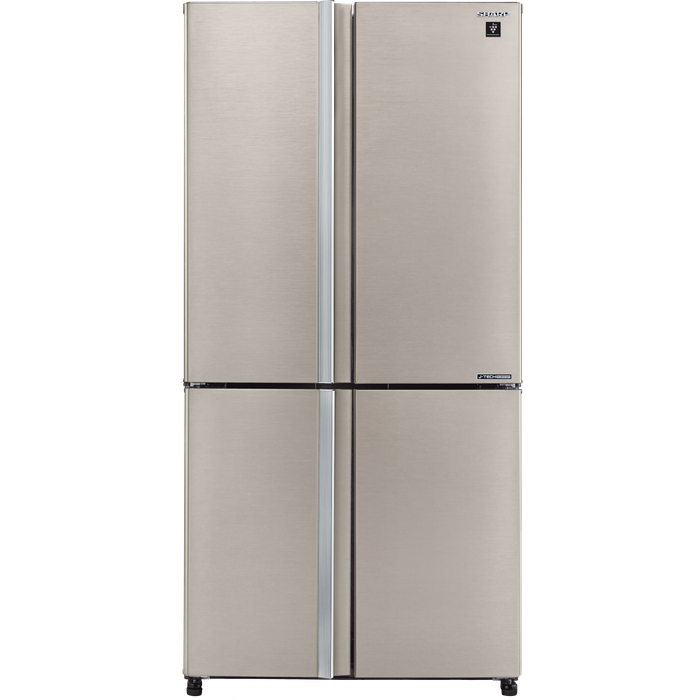 מקרר 4 דלתות מקפיא תחתון 611 ליטר נטו Sharp SJ-FERN87V-BS - גימור נירוסטה אחריות עי היבואן הרשמי