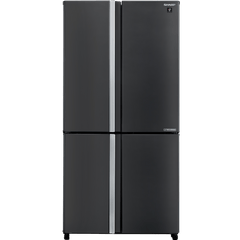 מקרר 4 דלתות מקפיא תחתון 611 ליטר נטו Sharp SJ-FERN87V-SL - גימור נירוסטה מושחרת אחריות ע"י היבואן הרשמי