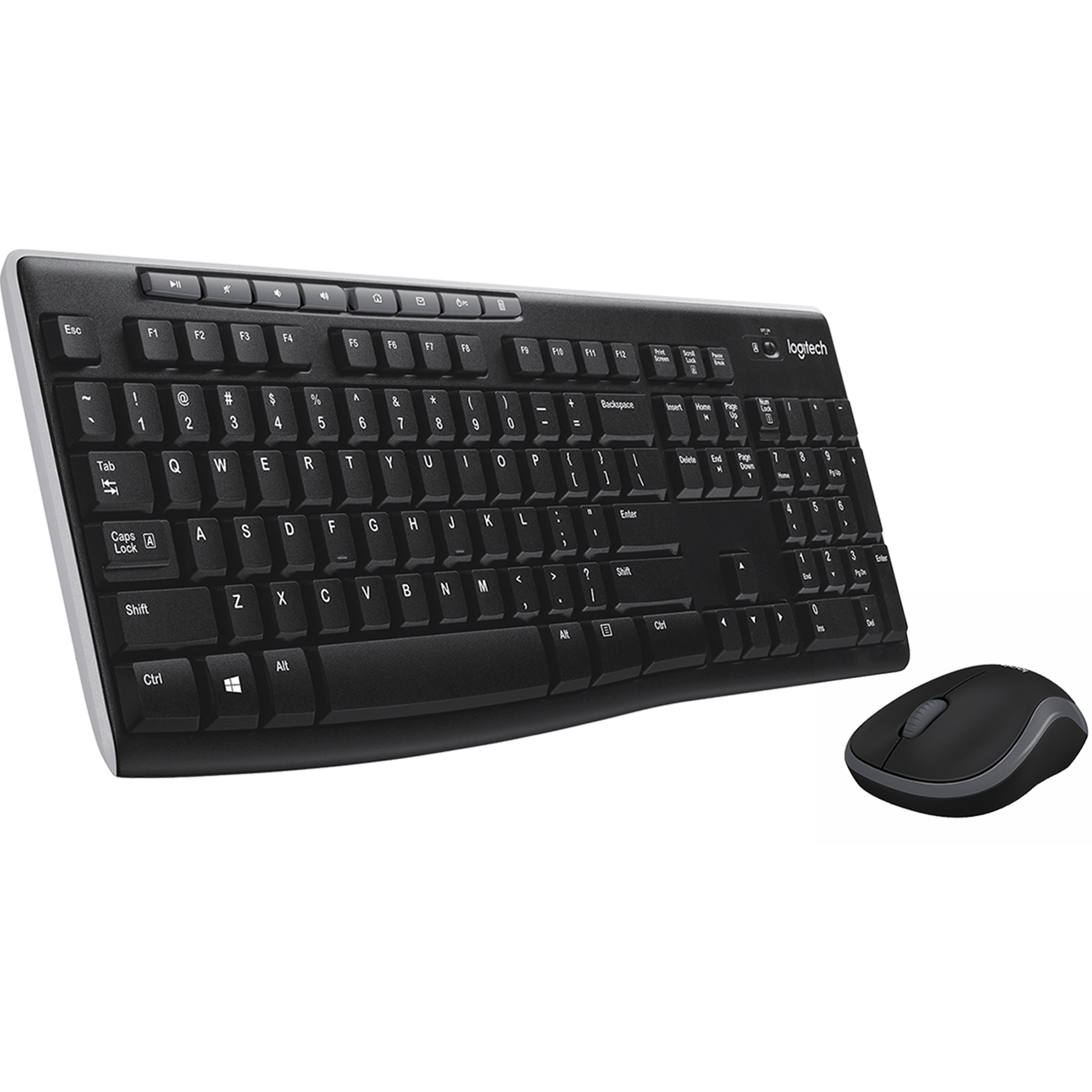 סט מקלדת ועכבר אלחוטיים Logitech MK270 - צבע שחור שנתיים אחריות ע