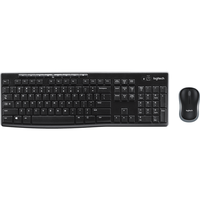 סט מקלדת ועכבר אלחוטיים Logitech MK270 - צבע שחור שנתיים אחריות עי היבואן הרשמי