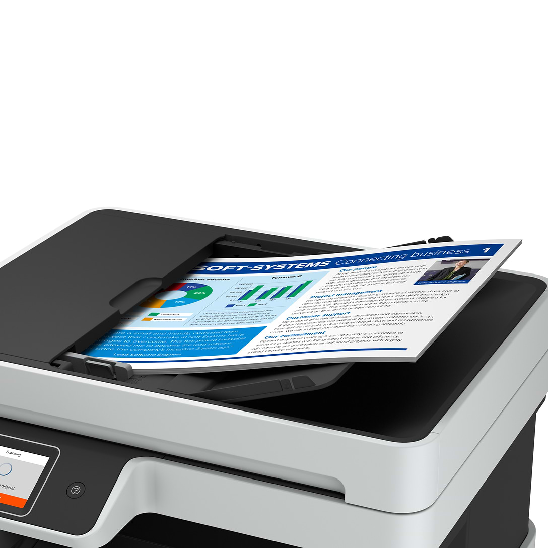 מדפסת אלחוטית משולבת 4 ב-1 Epson EcoTank L6490 Wi-Fi - צבע לבן שלוש שנות אחריות ע