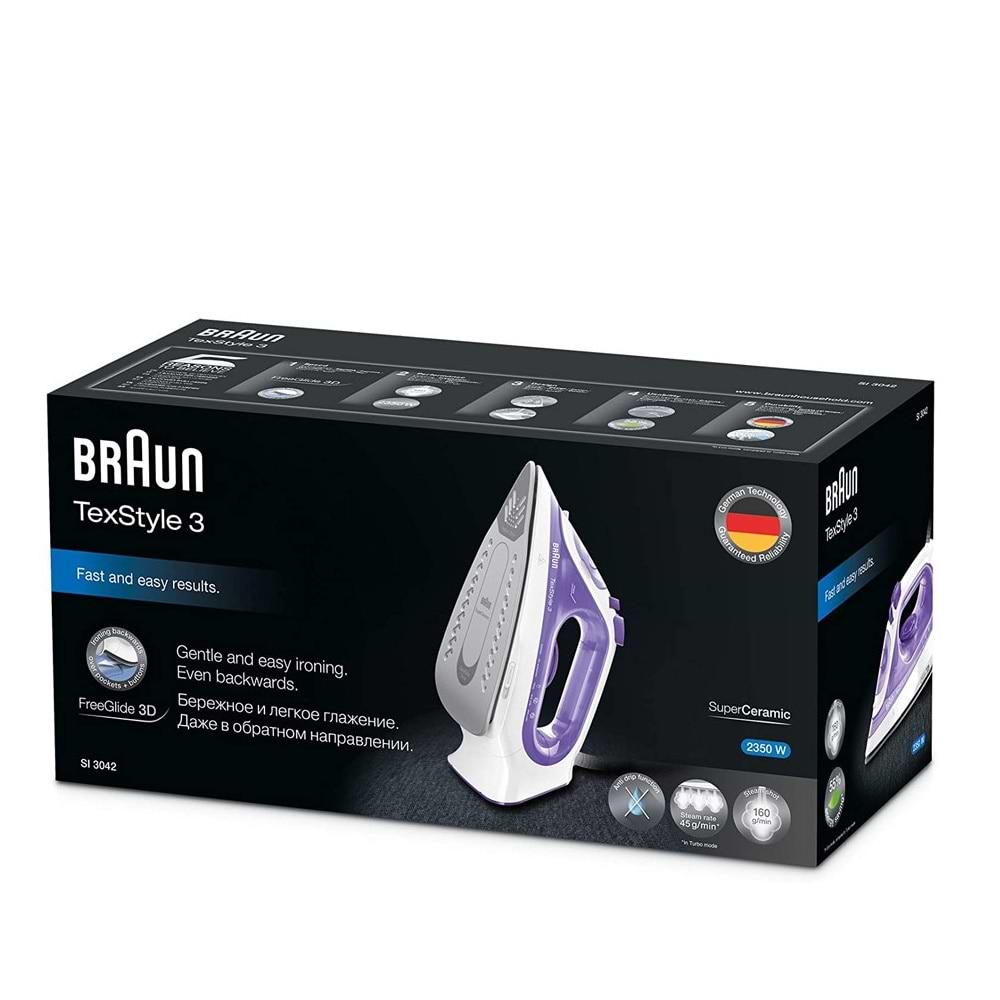 מגהץ אדים בראון סגול דגם BRAUN SI30442VI
