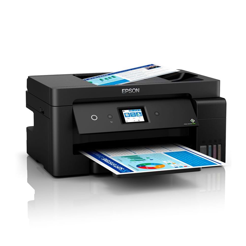 מדפסת אלחוטית משולבת 4 ב-1 עם Epson EcoTank L14150 Wi-Fi - צבע שחור שלוש שנות אחריות ע
