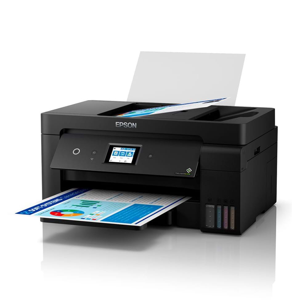 מדפסת אלחוטית משולבת 4 ב-1 עם Epson EcoTank L14150 Wi-Fi - צבע שחור שלוש שנות אחריות ע
