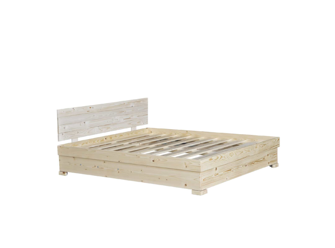 בסיס מיטה כולל ארגז מצעים דגם דנית 120X190 רבדים - עץ אורן