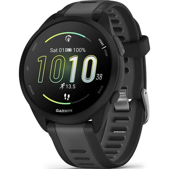 שעון ספורט חכם Garmin Forerunner 165 Music GPS 43mm - צבע שחור שנתיים אחריות עי היבואן הרשמי