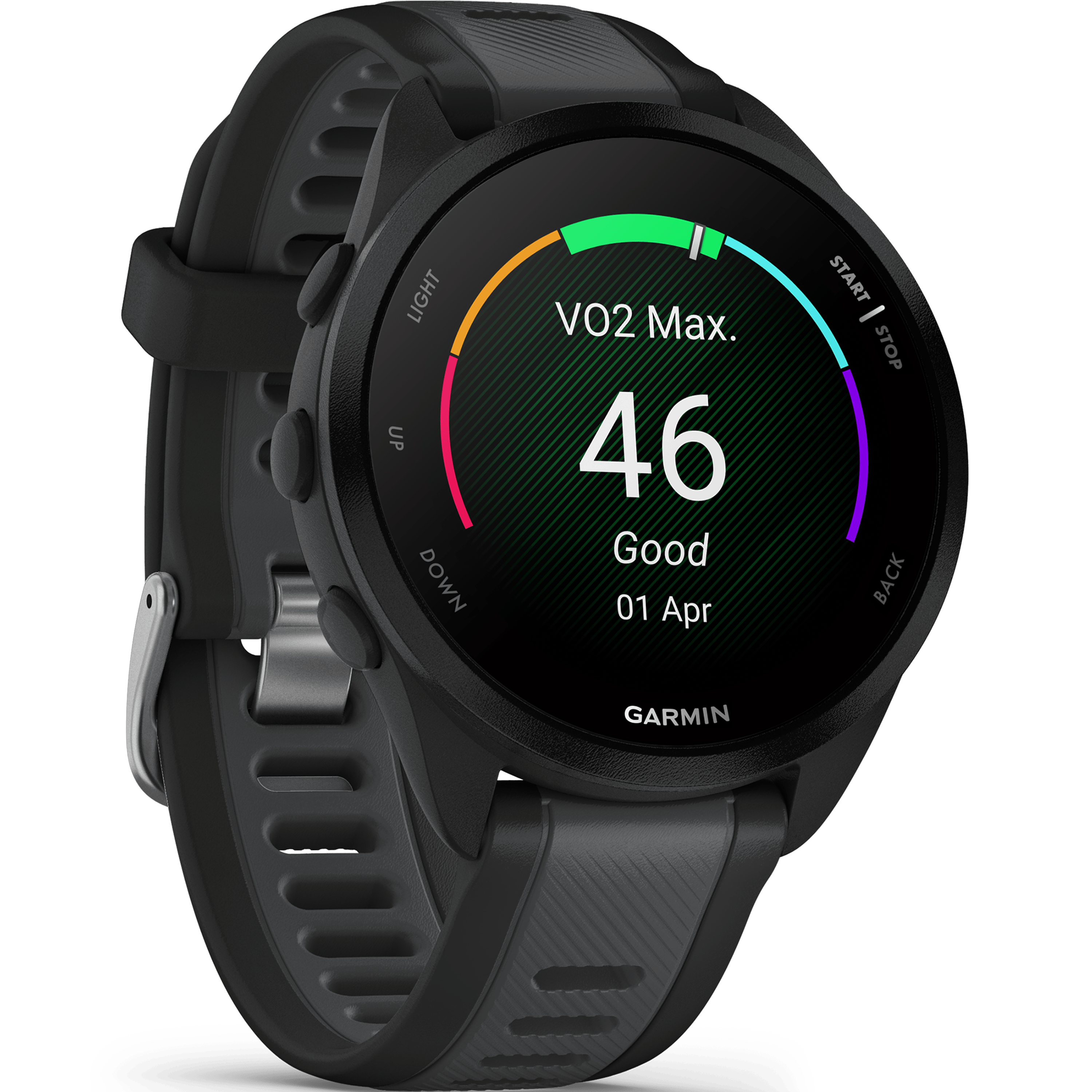 שעון ספורט חכם Garmin Forerunner 165 Music GPS 43mm - צבע שחור שנתיים אחריות ע