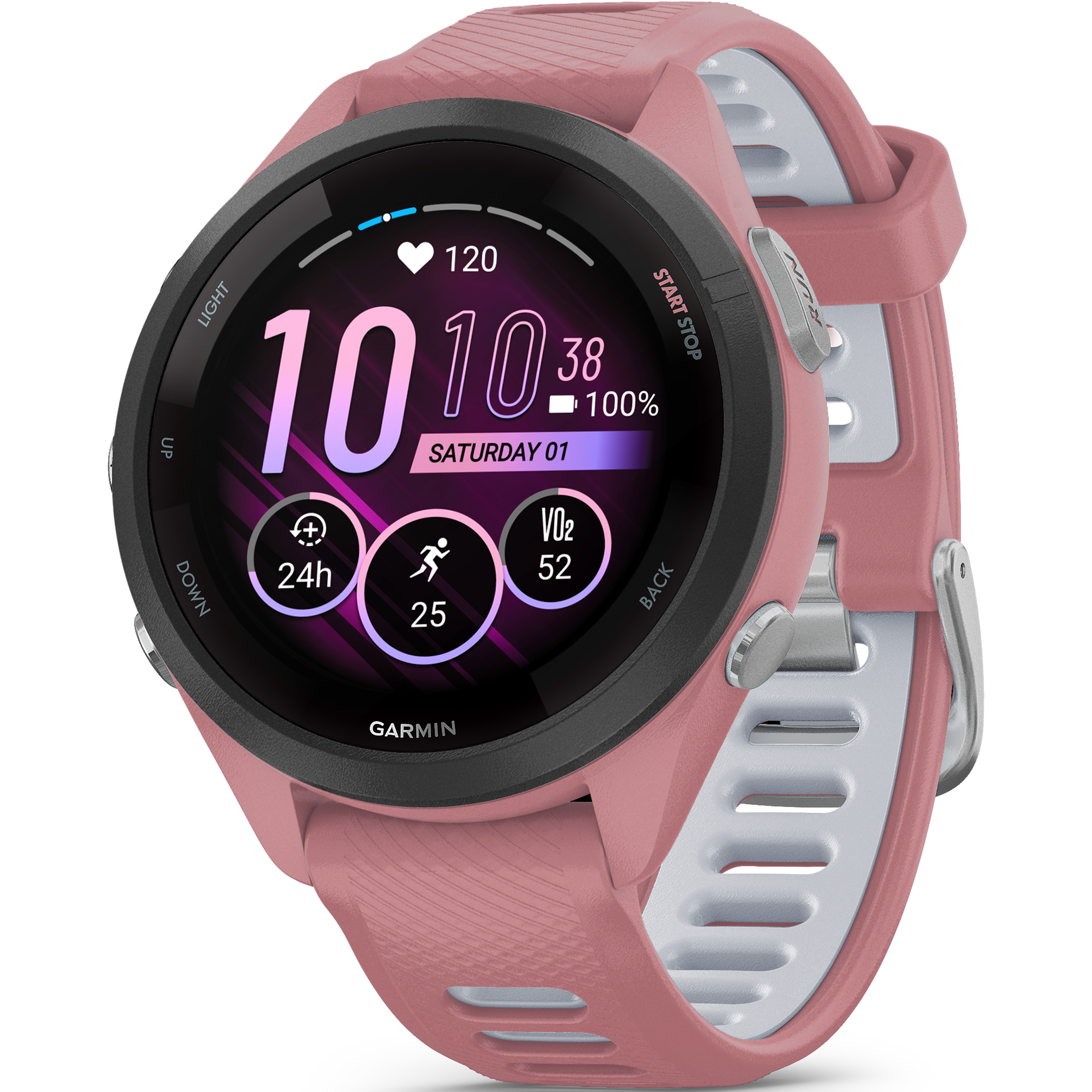 שעון ספורט חכם Garmin Forerunner 265S Music GPS 41mm - צבע ורוד שנתיים אחריות ע