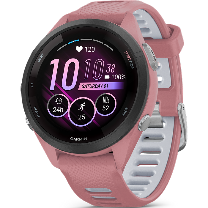 שעון ספורט חכם Garmin Forerunner 265S GPS 41mm - צבע ורוד שנתיים אחריות עי היבואן הרשמי