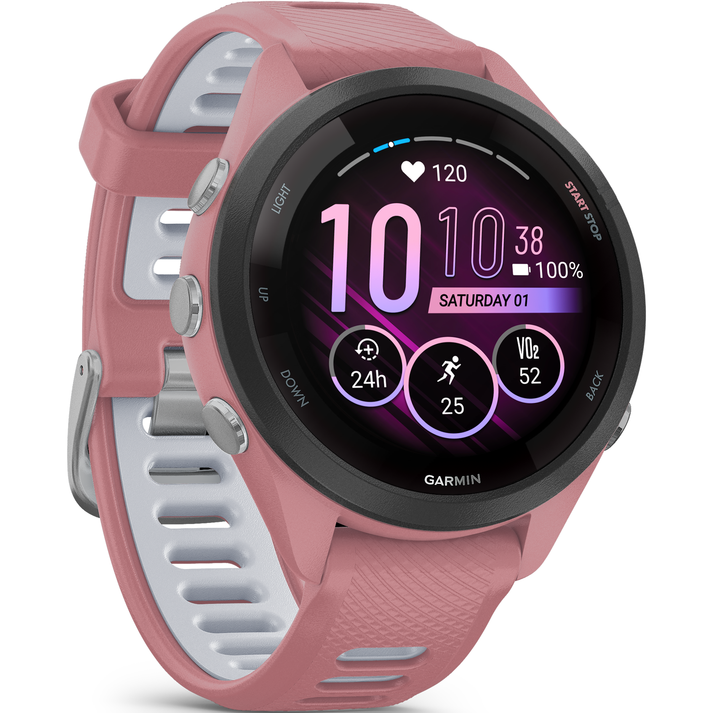 שעון ספורט חכם Garmin Forerunner 265S Music GPS 41mm - צבע ורוד שנתיים אחריות ע