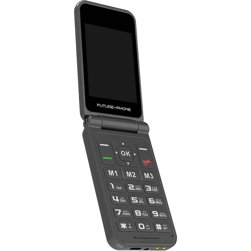 טלפון סלולרי מתקפל למבוגרים Future 4G Phone - צבע שחור שנה אחריות ע