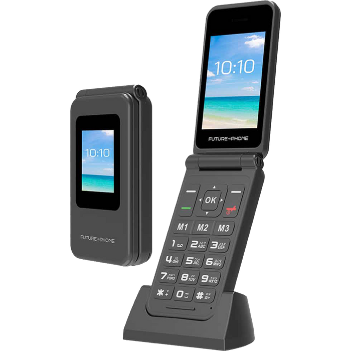 טלפון סלולרי מתקפל למבוגרים Future 4G Phone - צבע שחור שנה אחריות עי היבואן הרשמי