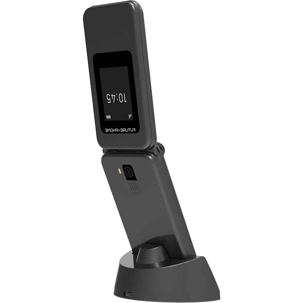 טלפון סלולרי מתקפל למבוגרים Future 4G Phone - צבע שחור שנה אחריות ע