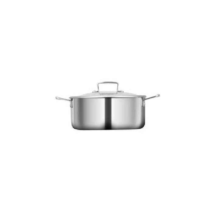 קדרה איכותית בגודל 24 ס"מ ובנפח 5.1 ליטר Amercook Aristo - צבע נירוסטה