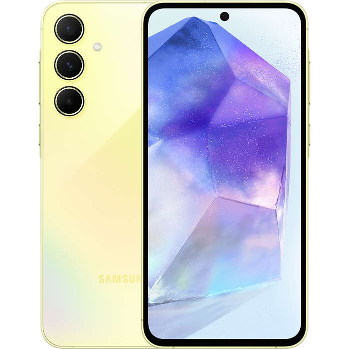 סמארטפון Samsung Galaxy A55 5G 128GB 8GB RAM SM-A556E/DS - צבע צהוב שנה אחריות עי סאני היבואן הרשמי