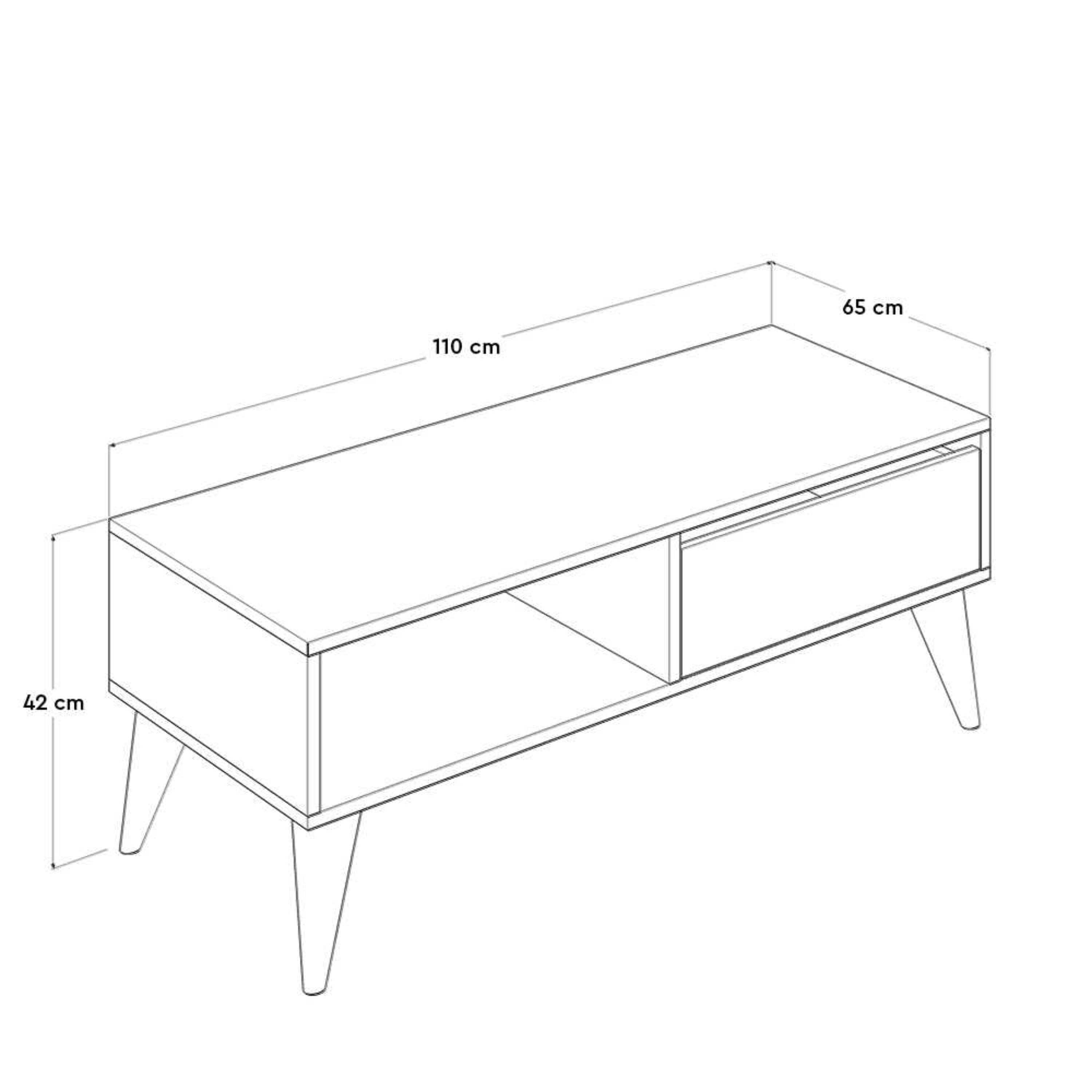שולחן סלון עם מגירה דגם Homax Gambel SHP-655