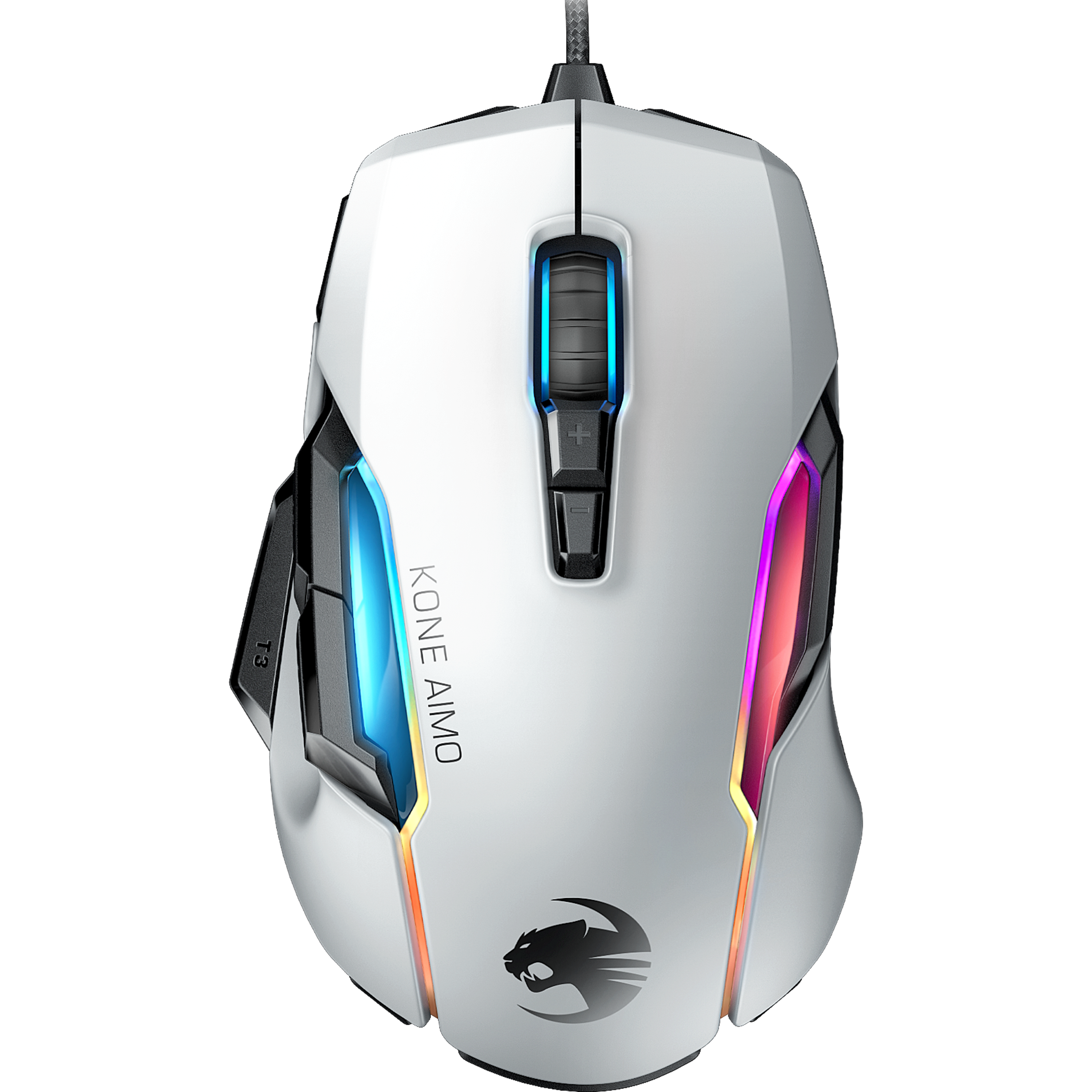 עכבר גיימינג חוטי Roccat Kone AIMO Remastered - צבע לבן שנה אחריות ע