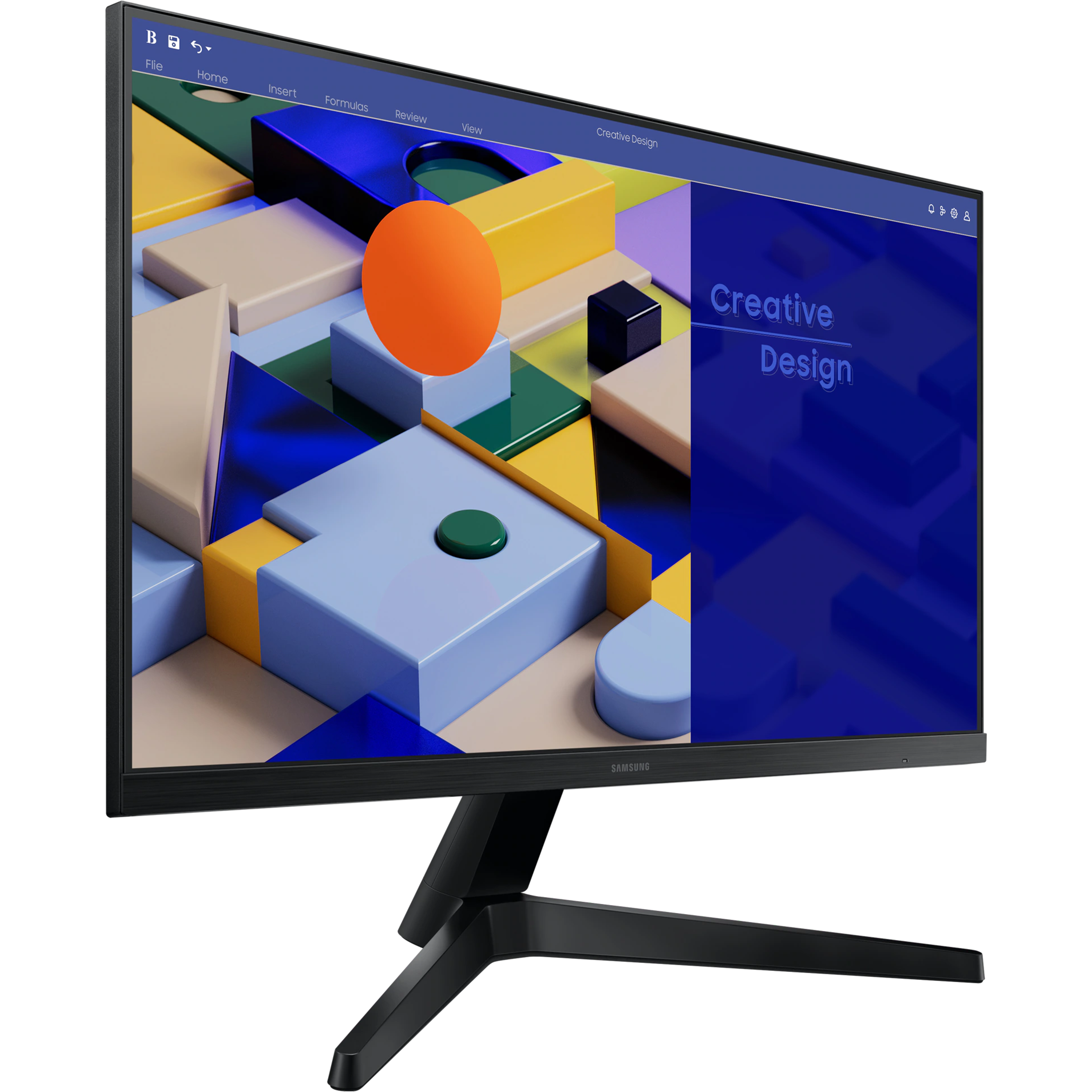 מסך מחשב 27'' Samsung Essential S3 S31C S27C310EAM IPS FHD FreeSync 75Hz - צבע שחור שלוש שנות אחריות ע