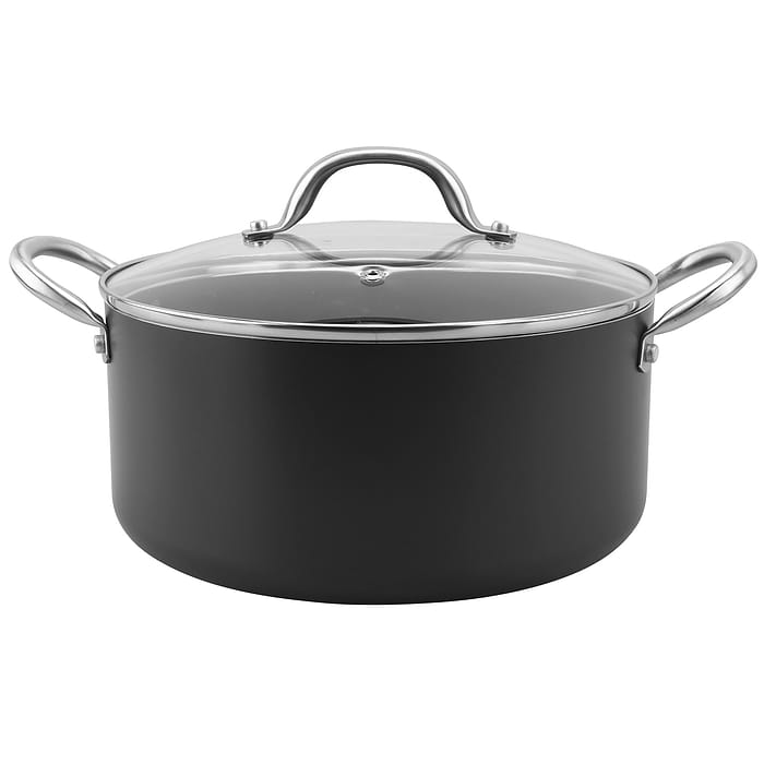 מכסה לסיר  בגודל 30 ס"מ Amercook  - צבע שחור