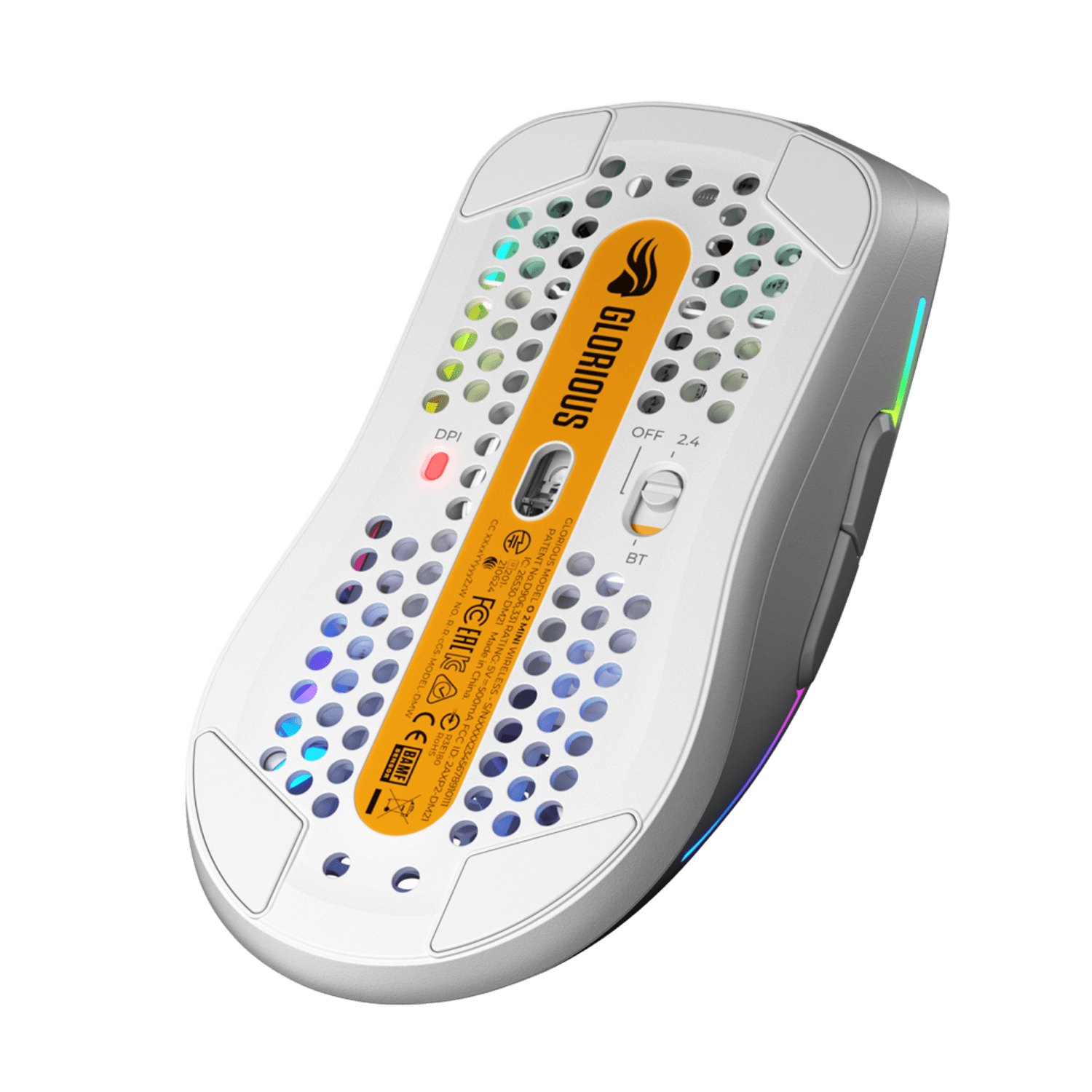 עכבר גיימינג אלחוטי Glorious Model O 2 Mini  - צבע לבן שנתיים אחריות ע
