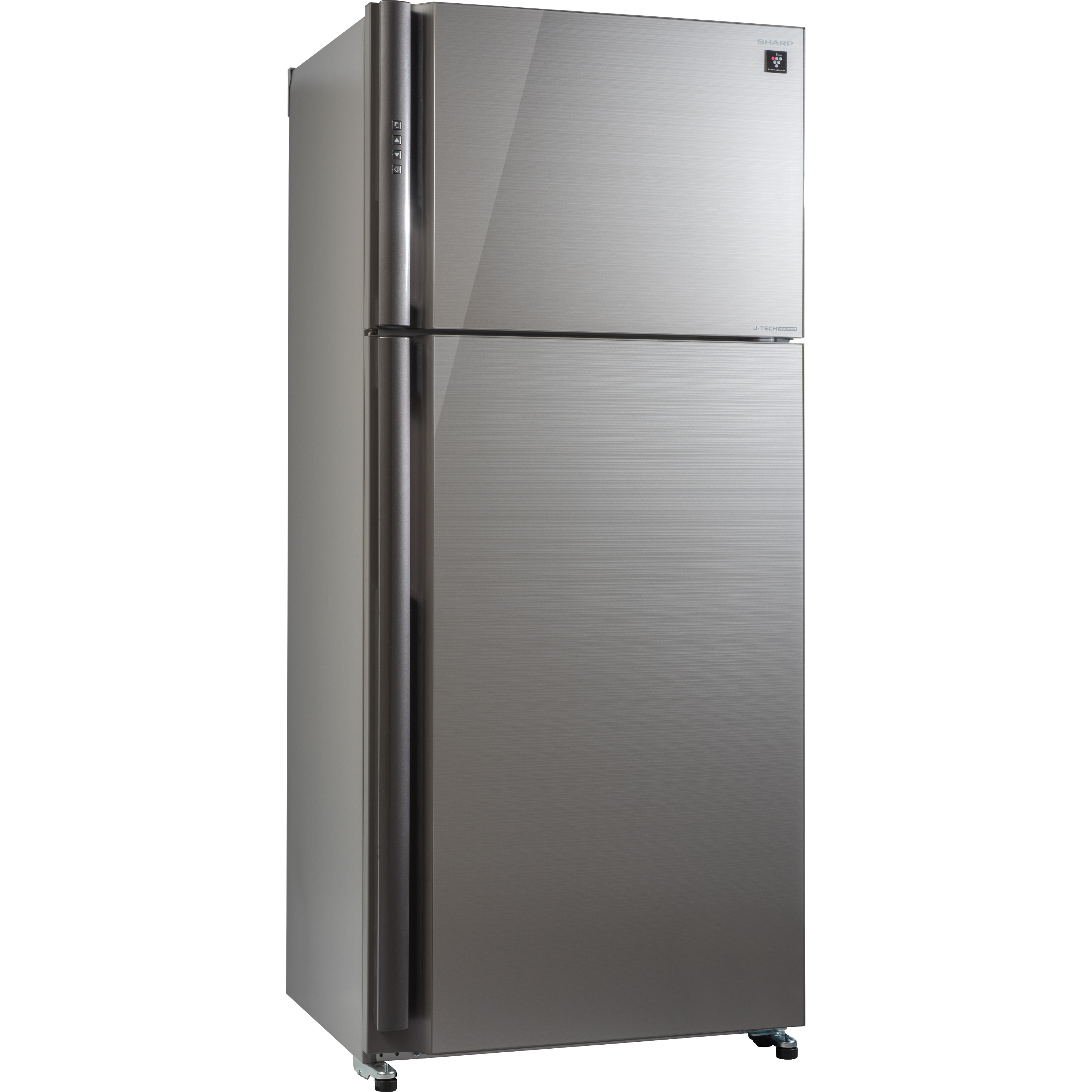 מקרר מקפיא עליון 588 ליטר נטו Sharp SJ-GPRN75D-SL - גימור זכוכית כסופה אחריות ע