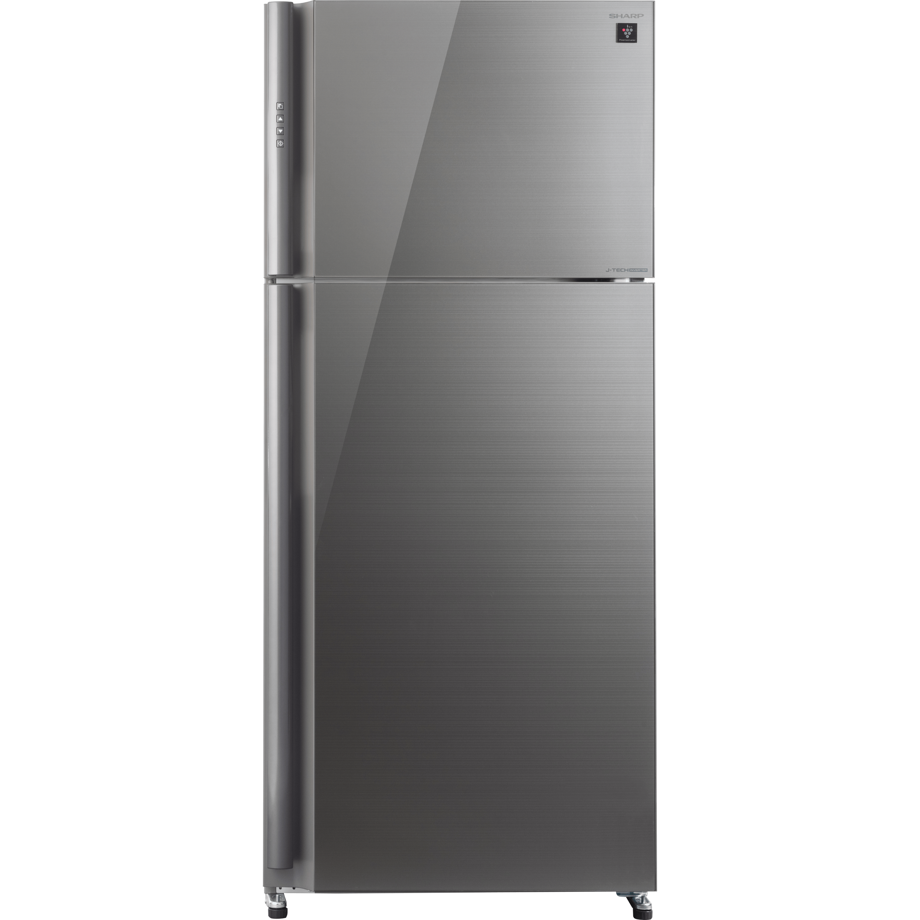 מקרר מקפיא עליון 588 ליטר נטו Sharp SJ-GPRN75D-SL - גימור זכוכית כסופה אחריות ע