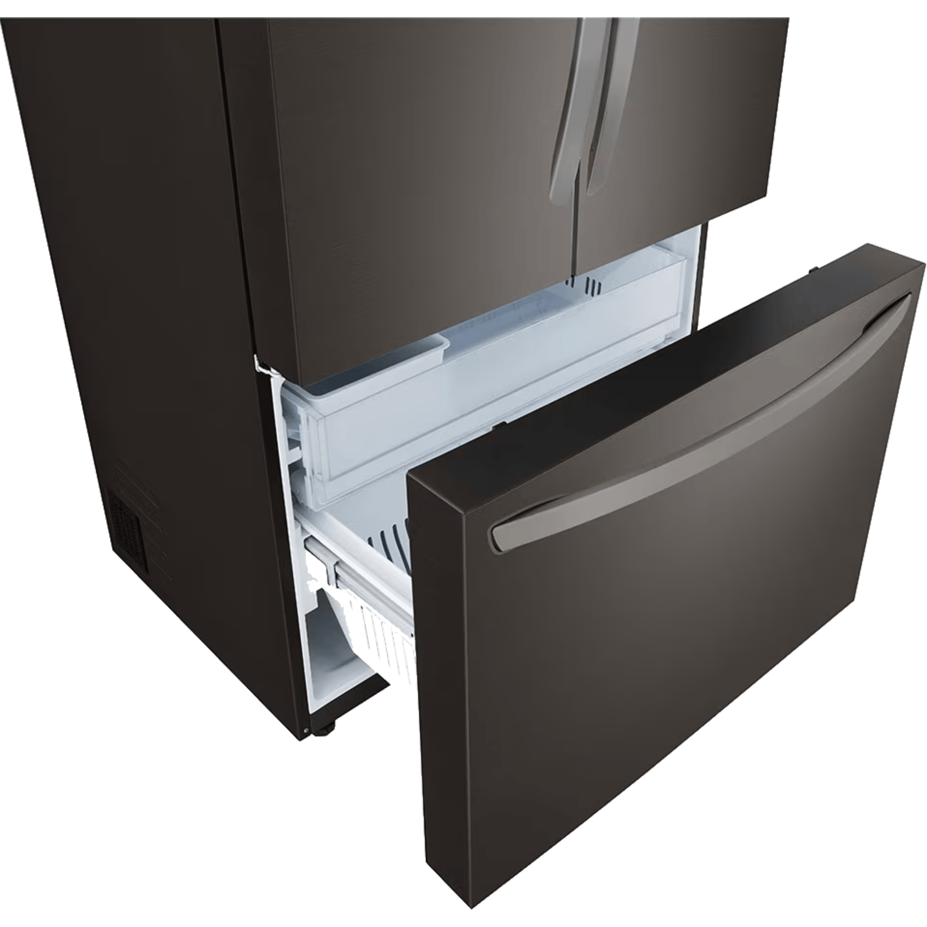 מקרר 3 דלתות מקפיא תחתון 750 ליטר LG GR-B278SE עם התקן שבת מובנה - גימור נירוסטה מושחרת אחריות ע