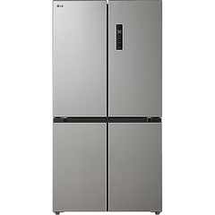 מקרר 4 דלתות מקפיא תחתון 474 ליטר LG GR-B470BE עם התקן שבת מובנה - גימור נירוסטה מושחרת אחריות ע"י היבואן הרשמי
