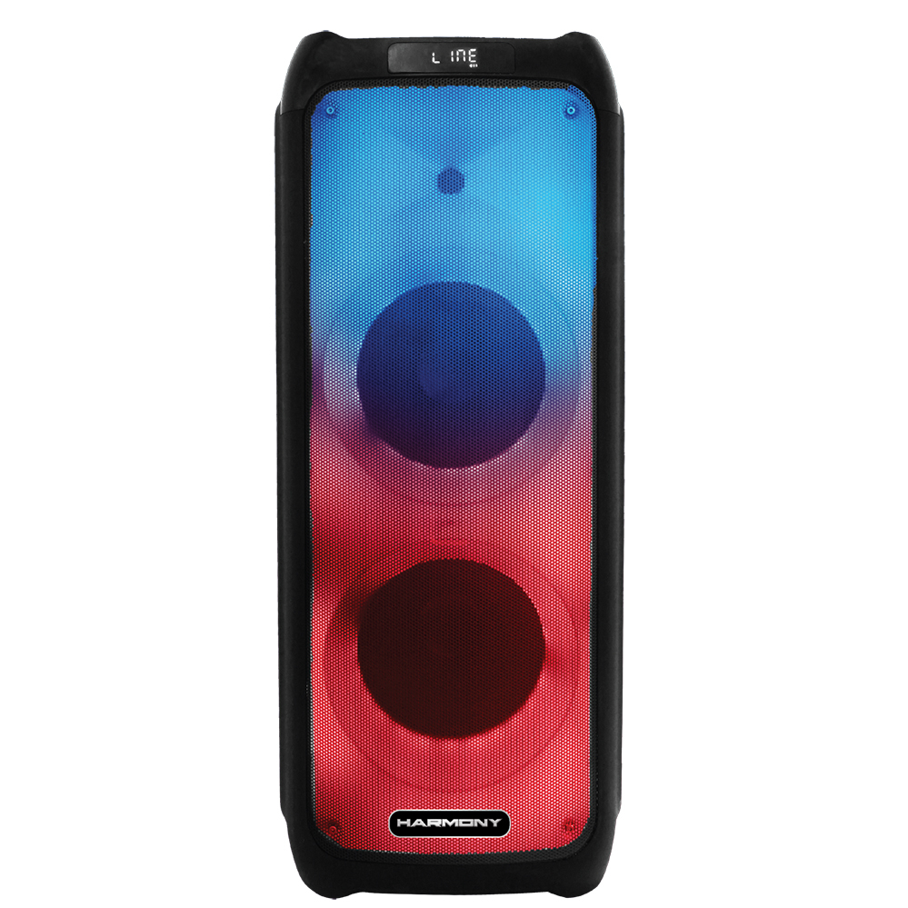 בידורית ניידת Harmony S-D10 עם זוג מקרופונים אלחוטים - צבע שחור שנה אחריות ע