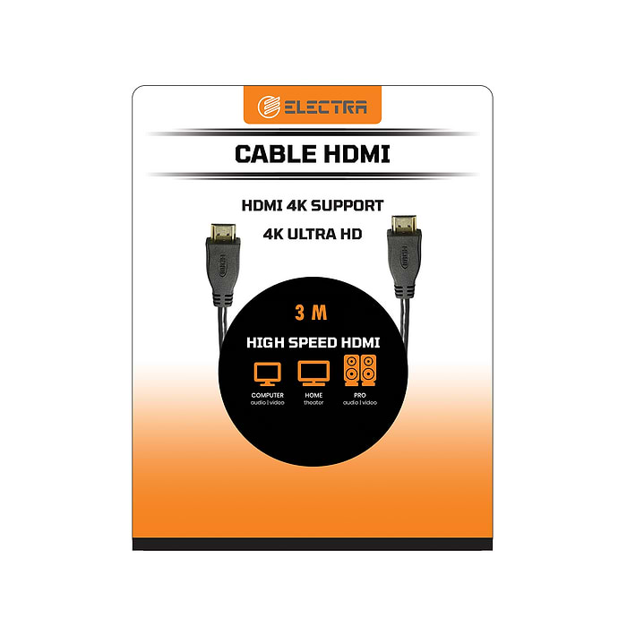 כבל HDMI 4K אלקטרה דגם Electra HD3
