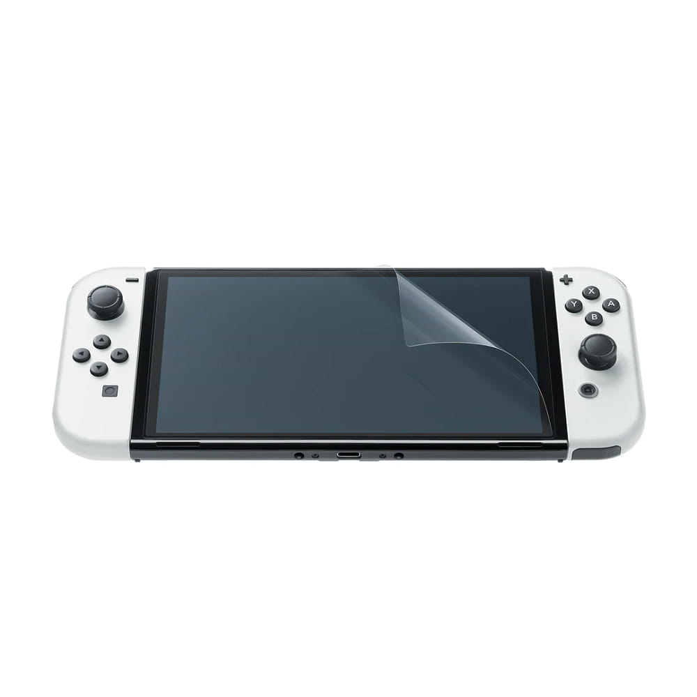  נרתיק נשיאה ומגן מסך לקונסולה Nintendo Switch OLED - צבע שחור עם לבן 