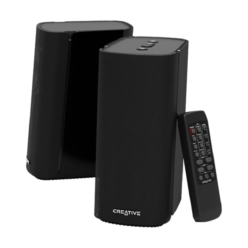 רמקולים למחשב Creative T100 2.0 Hi-Fi - צבע שחור שנה אחריות ע