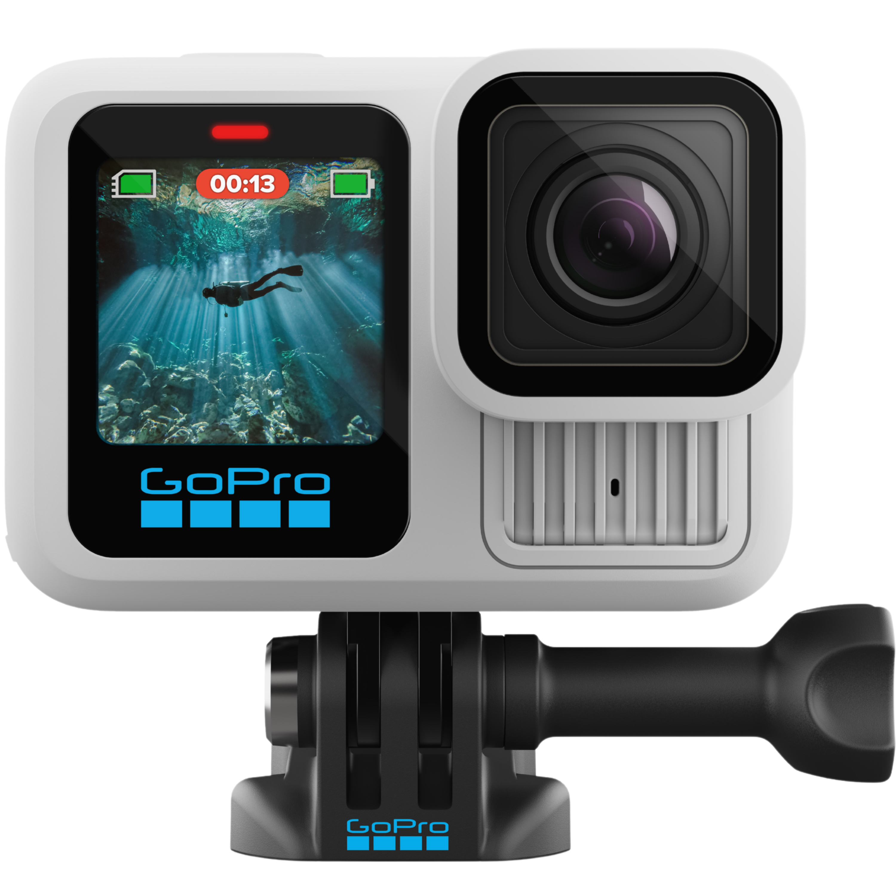 מצלמת אקסטרים GoPro Hero 13 Black - צבע לבן שנתיים אחריות ע