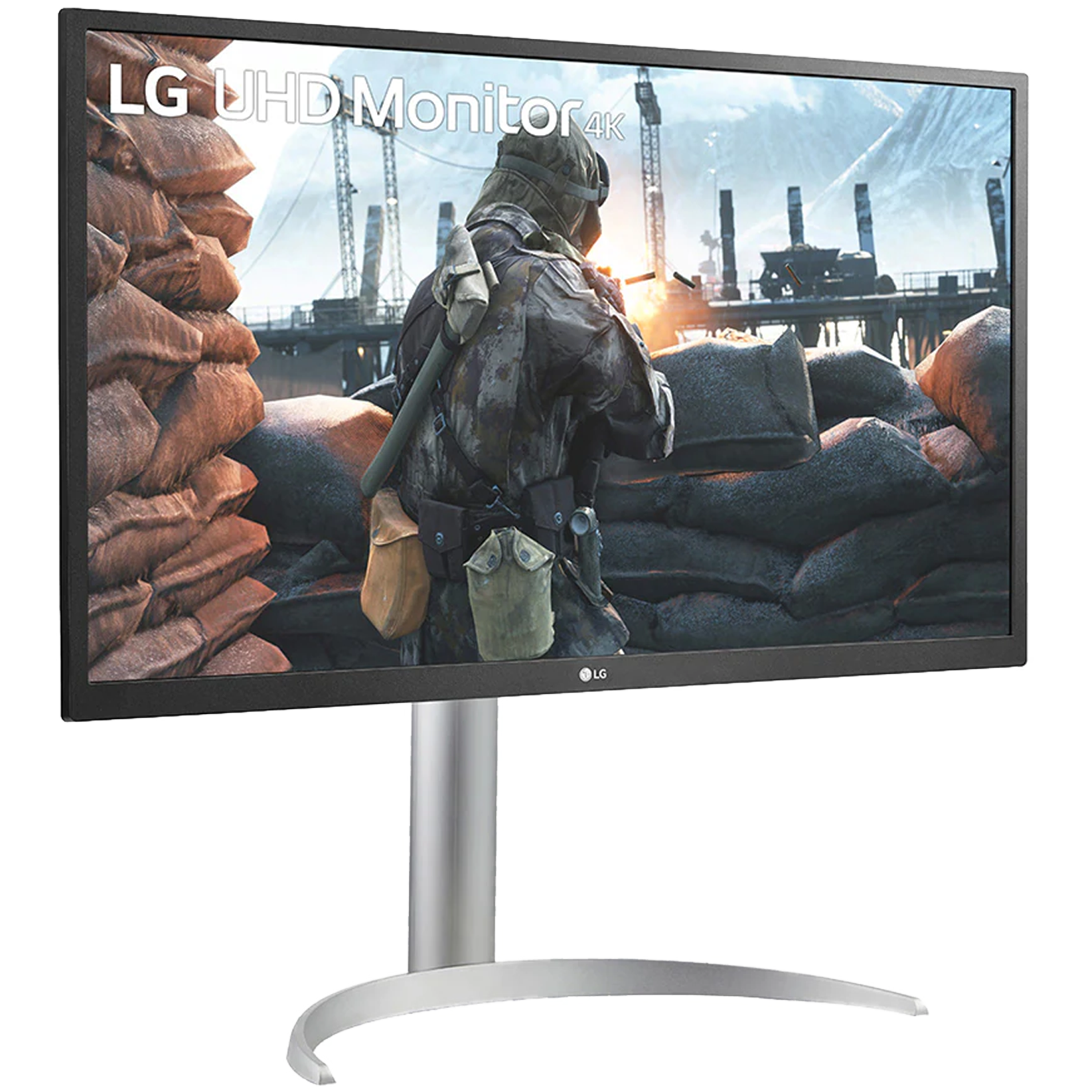 מסך מחשב 27'' LG 27UP550P-W 4K UHD IPS LED HDR FreeSync - צבע כסוף שלוש שנות אחריות ע
