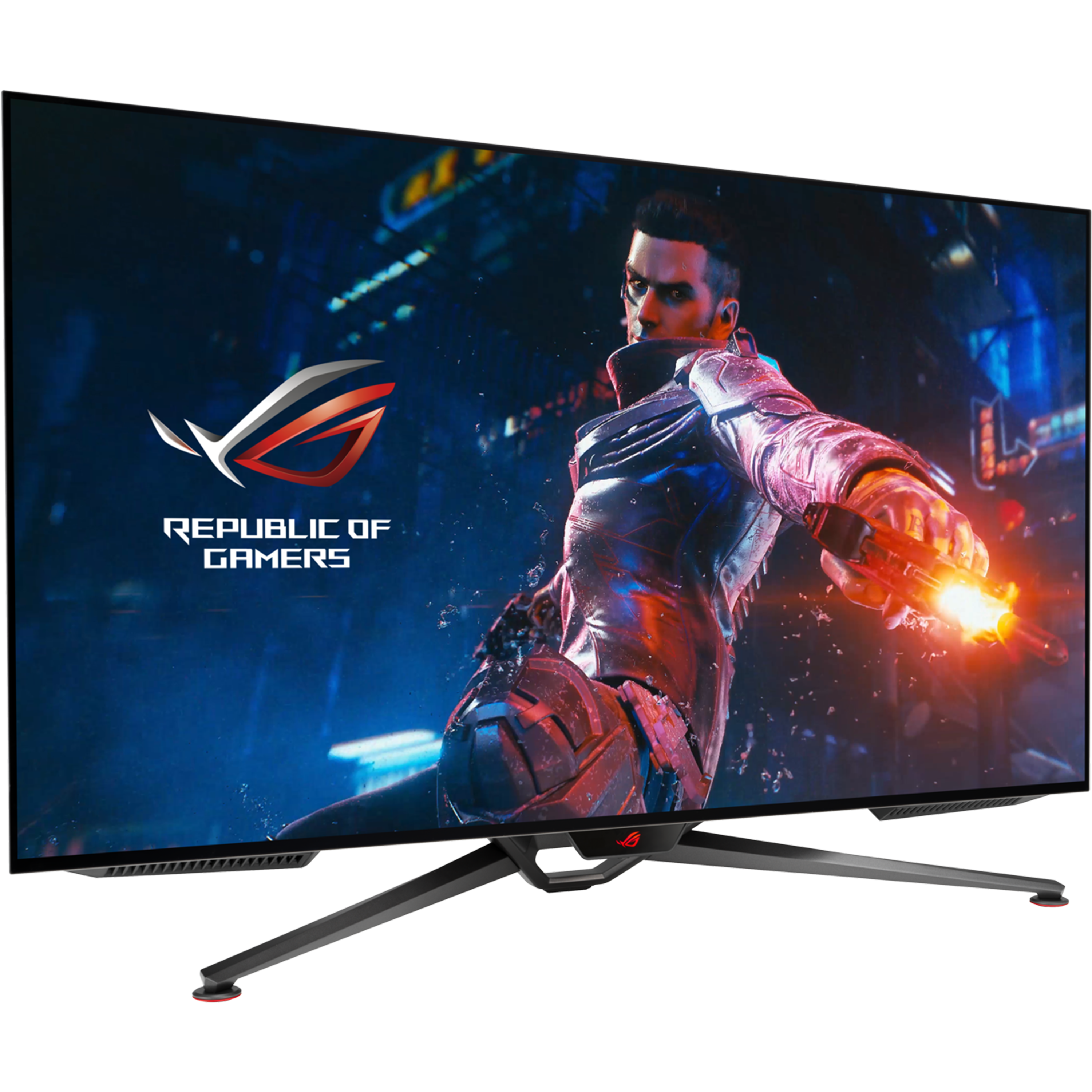 מסך מחשב גיימינג 41.5'' Asus ROG Swift PG42UQ G-SYNC OLED 4K UHD 0.1ms 138Hz - צבע שחור שלוש שנות אחריות ע