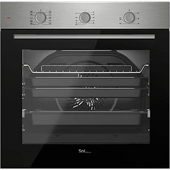 תנור אפייה בנוי 73 ליטר 60 ס"מ Sol Diamond HO-1705 - גימור נירוסטה אחריות ע"י היבואן הרשמי