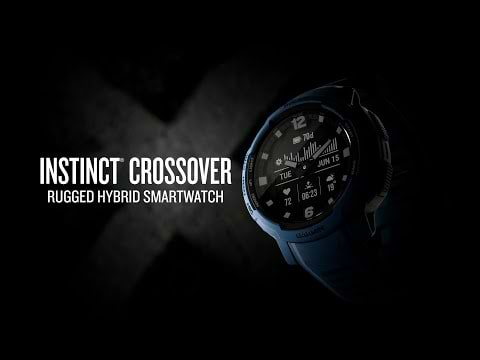 שעון ספורט חכם Garmin Instinct Crossover Solar Tactical Edition 45mm GPS - צבע שחור שנתיים אחריות ע