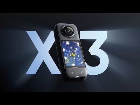 מצלמת אקסטרים 360° Insta360 X3 IPX8 - צבע שחור שנה אחריות ע