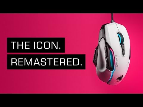 עכבר גיימינג חוטי Roccat Kone AIMO Remastered - צבע לבן שנה אחריות ע