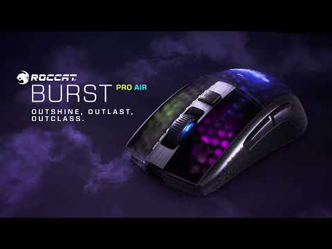 עכבר גיימינג אלחוטי Roccat Burst Pro Air - צבע לבן שנה אחריות ע