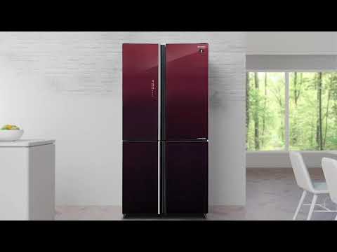 מקרר 4 דלתות מקפיא תחתון 525 ליטר נטו Sharp SJ-8570-SL עם התקן שבת מובנה - גימור נירוסטה מושחרת אחריות ע