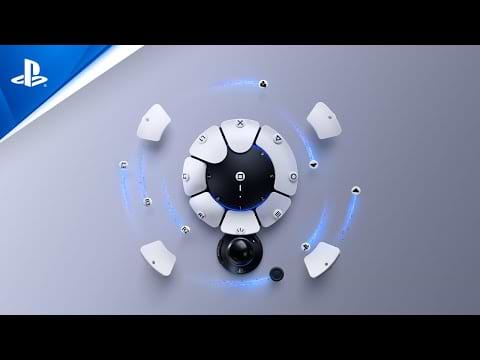 בקר משחק אלחוטי נגיש Sony Access ל-PS5 - צבע שחור ולבן שנה אחריות ע