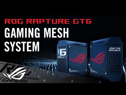 ראוטר גיימינג Asus ROG Rapture GT6 WiFi 6 שתי יחידות - צבע לבן שלוש שנות אחריות ע