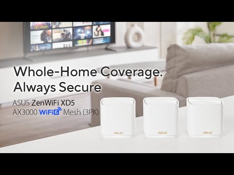 ראוטר אלחוטי Asus ZenWiFi XD5 AX3000 WiFi 6 שתי יחידות - צבע לבן שלוש שנות אחריות ע